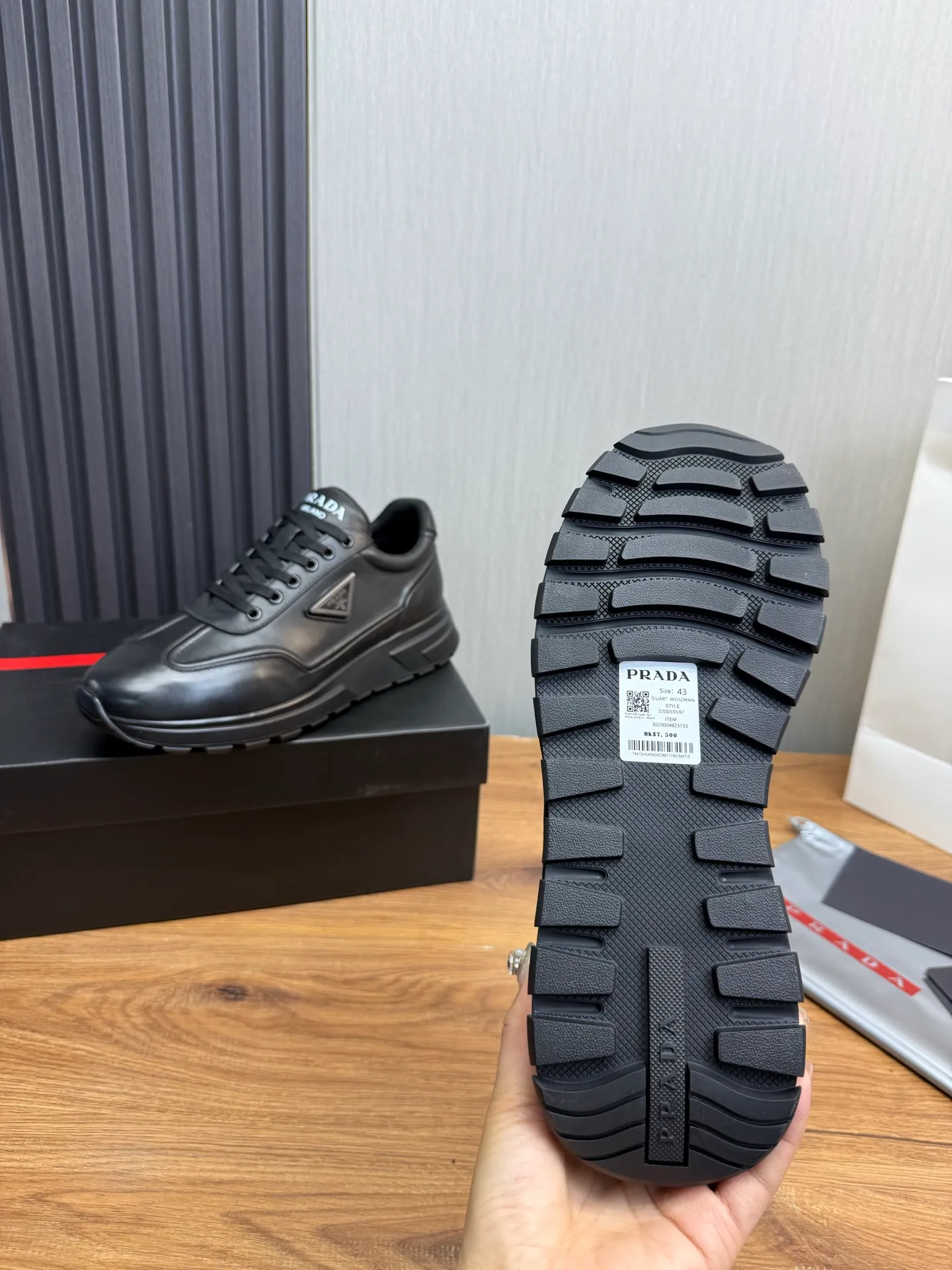 Factory price 640💰 [PRADA] Popular items in men's shoe counters, synchronized with the official website, 1 high-quality shipment ✔️Original cowhide + cowhide lining, 1🆚1 replica, original sole, 38-45 (45 customized, non-refundable)
